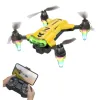 The yellow drone aerial photography high-definition remote control toy aircraft is foldable and portable Item Picture